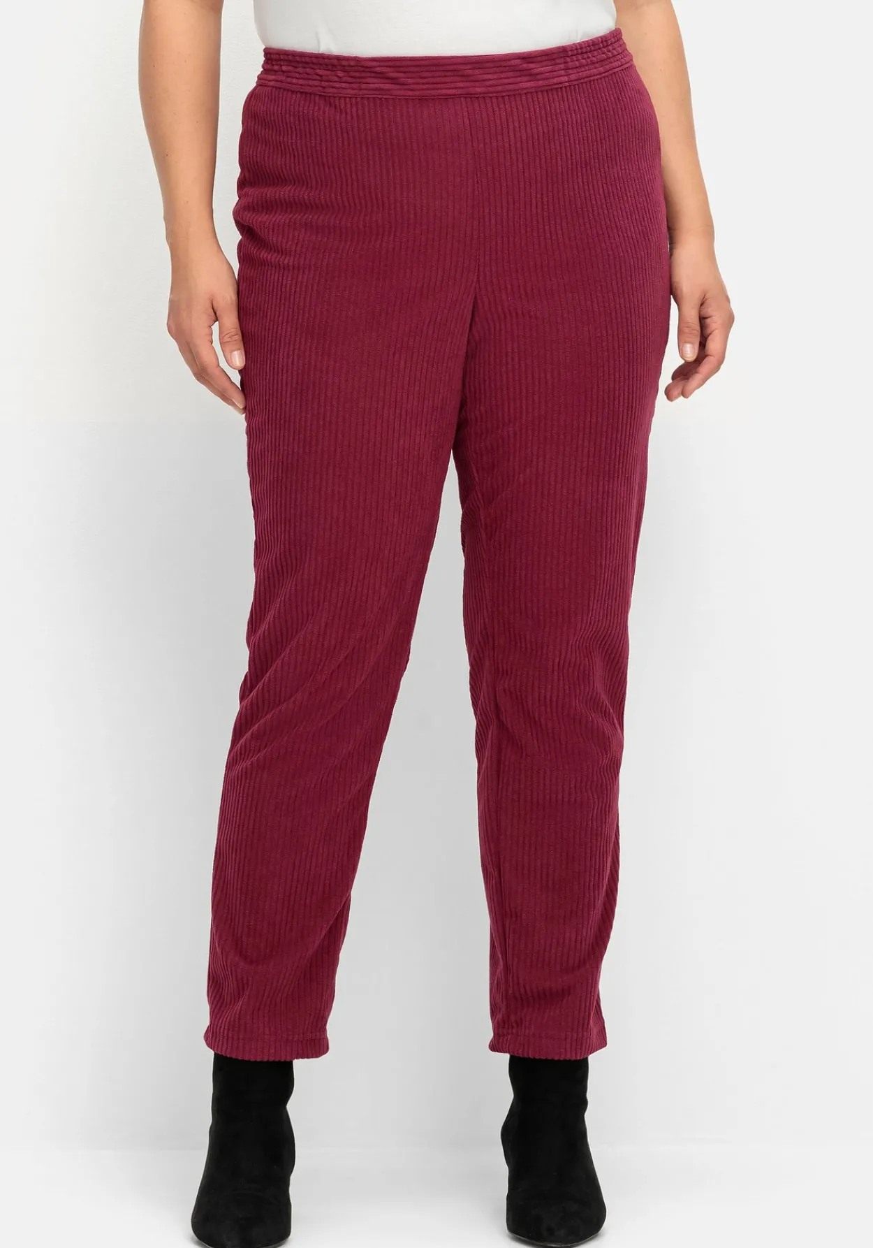 Gerade Cordhose mit Gummizugbund<sheego Clearance