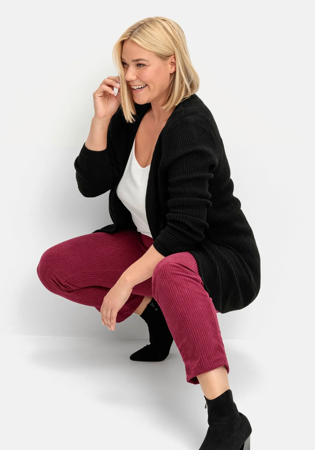 Gerade Cordhose mit Gummizugbund<sheego Clearance