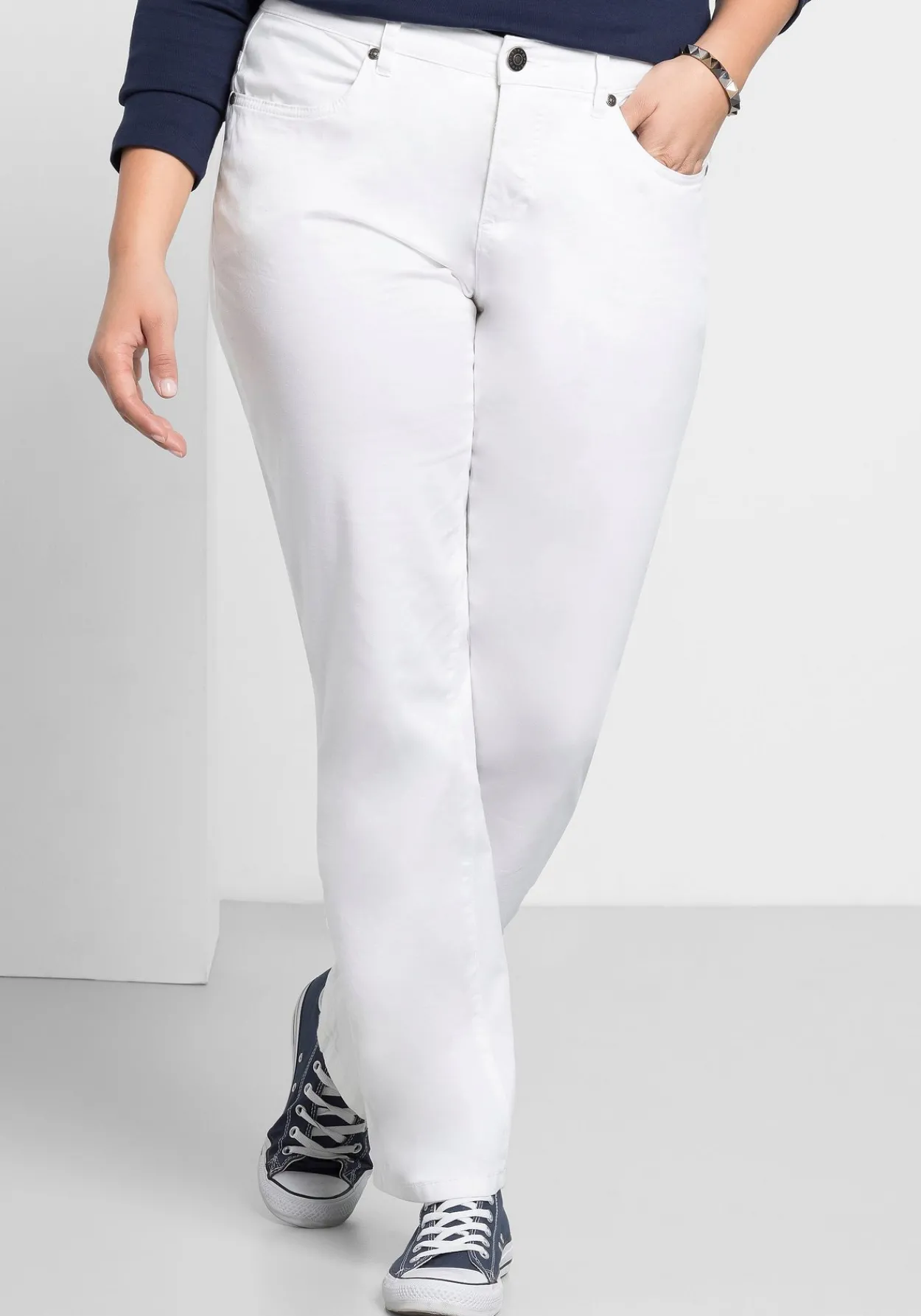 Gerade Hose aus Baumwoll-Twill<sheego Discount