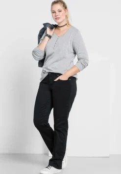 Gerade Hose aus Baumwoll-Twill<sheego Discount