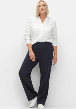 Gerade Hose aus Interlock, mit elastischem Bund<sheego Discount