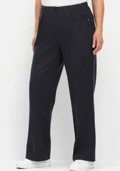 Gerade Hose aus Interlock, mit elastischem Bund<sheego Discount