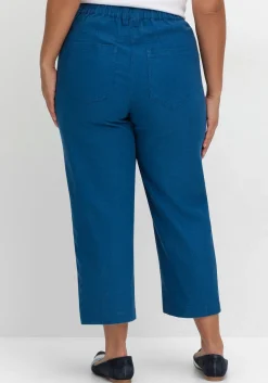 Gerade 7/8-Hose aus Leinen-Mix, mit Teilgummibund<sheego New