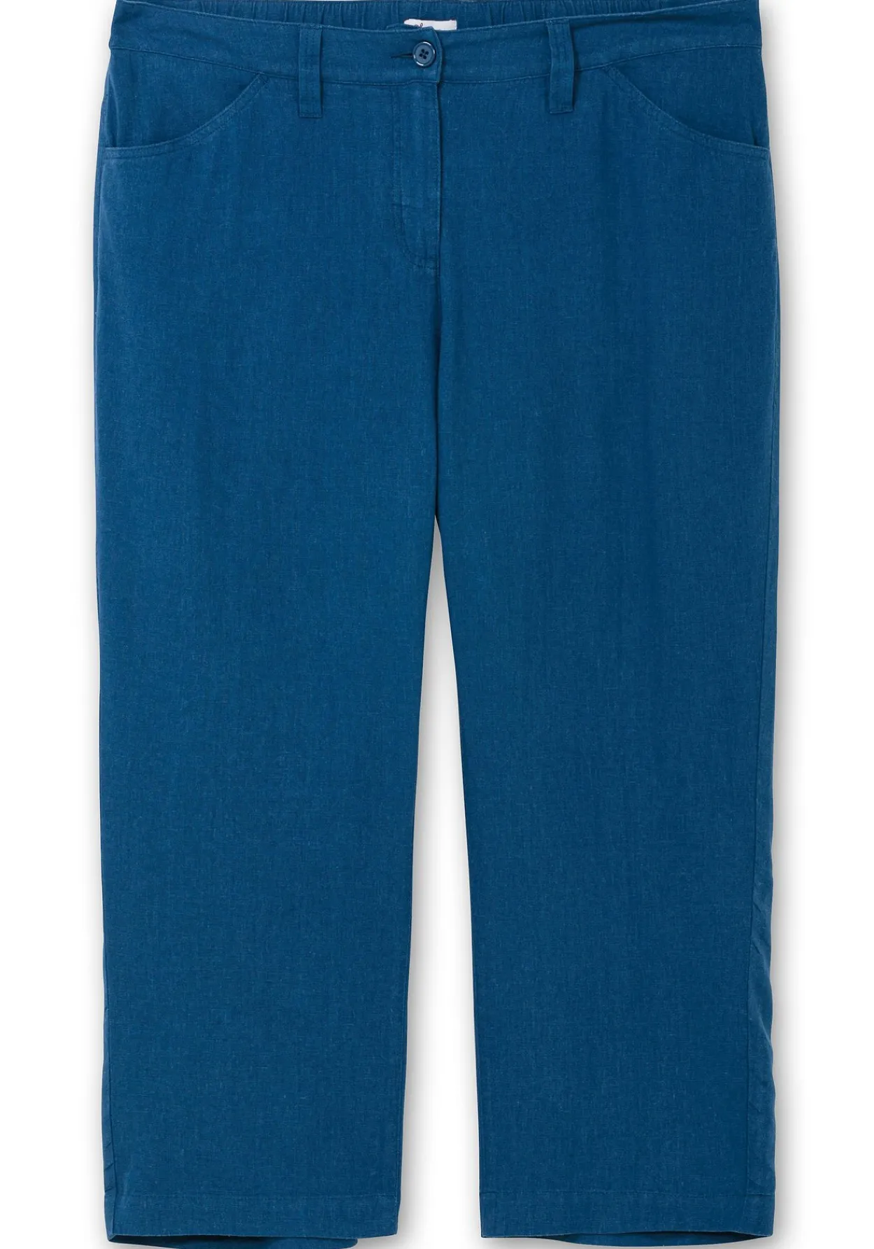 Gerade 7/8-Hose aus Leinen-Mix, mit Teilgummibund<sheego New