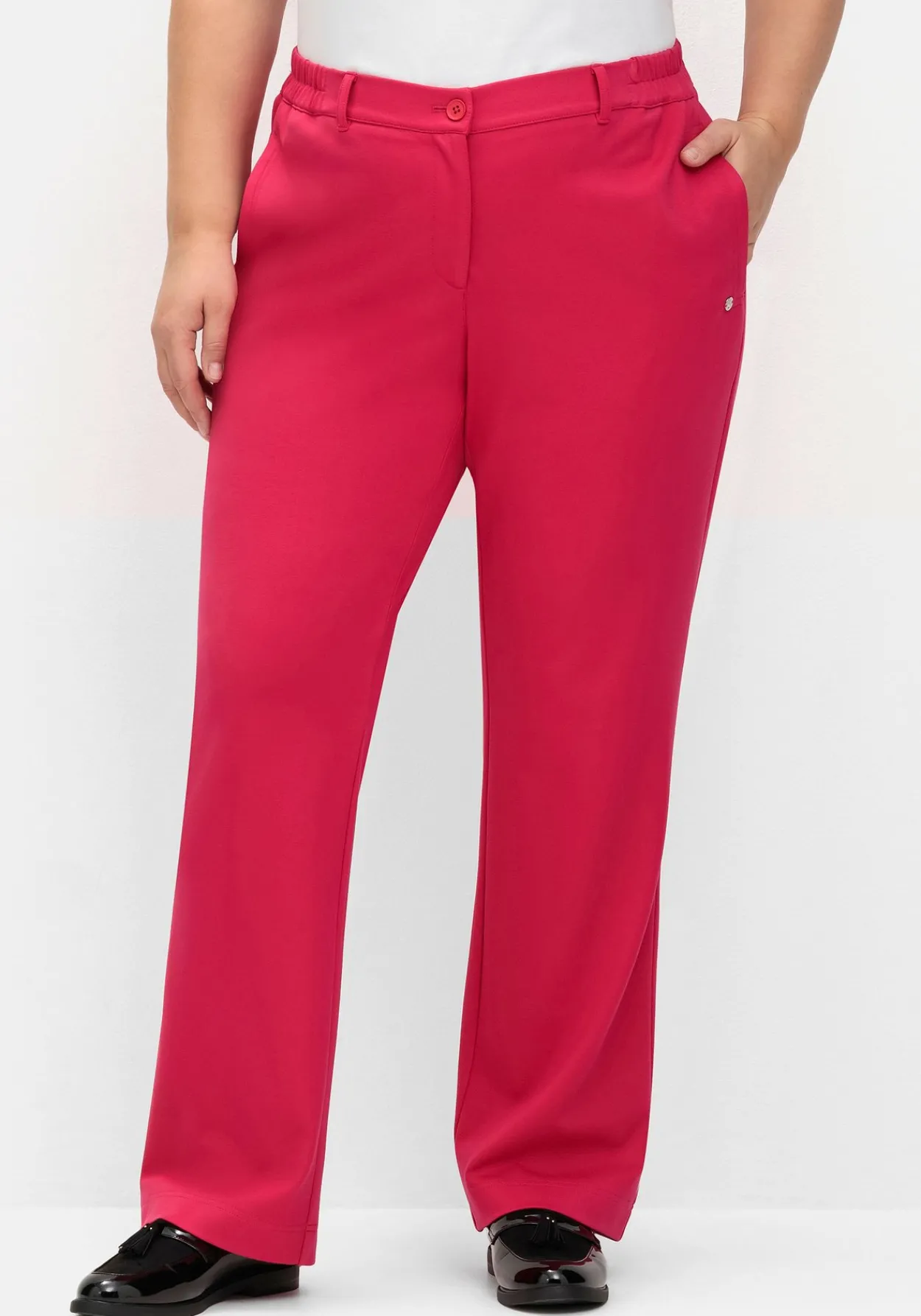 Gerade Hose aus Milano-Ripp, mit Stretchbund<sheego Best