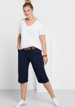 Gerade 3/4-Hose mit Krempelfunktion<sheego Sale