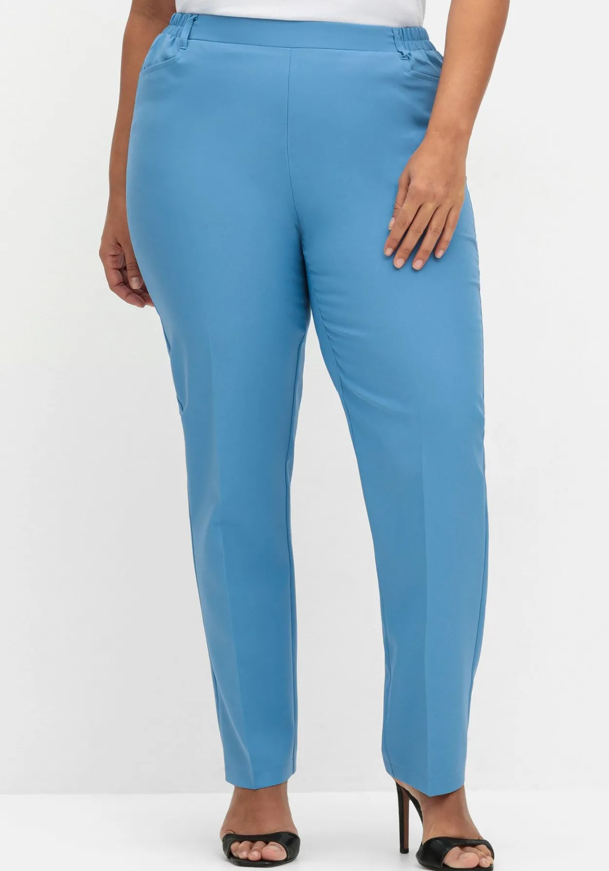 Gerade Hose mit Schlupfbund und Bügelfalten<sheego Best