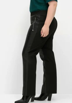 Gerade Hose mit Stretchbund, im Materialmix<sheego Fashion