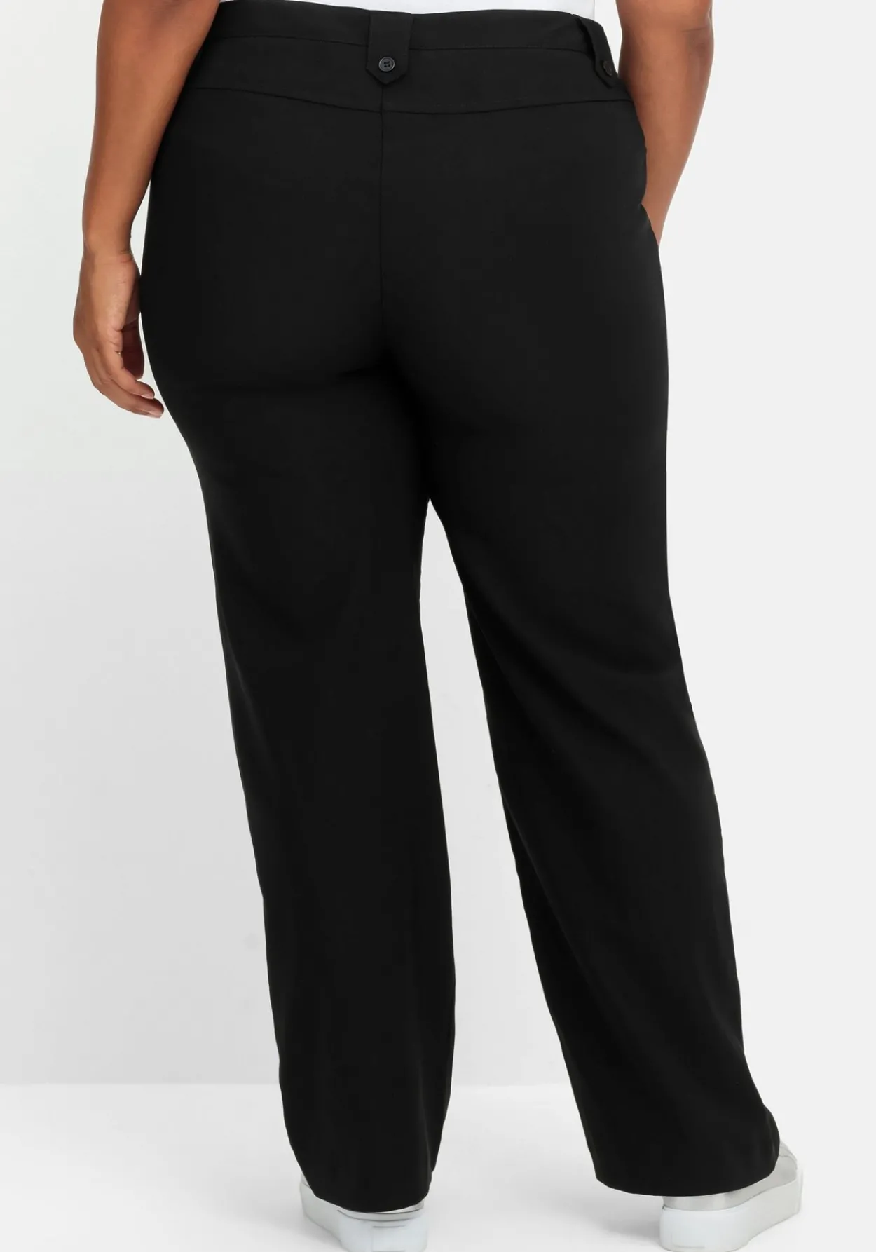 Gerade Hose mit Zierriegeln und Gürtelschlaufen<sheego Discount