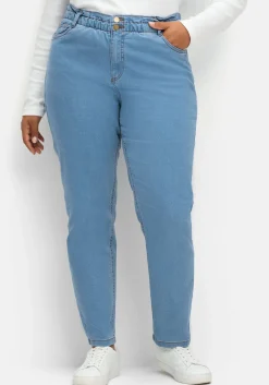 Gerade Jeans im extrahohen Paperbag-Schnitt<sheego Sale