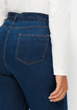 Gerade Jeans im extrahohen Paperbag-Schnitt<sheego Online
