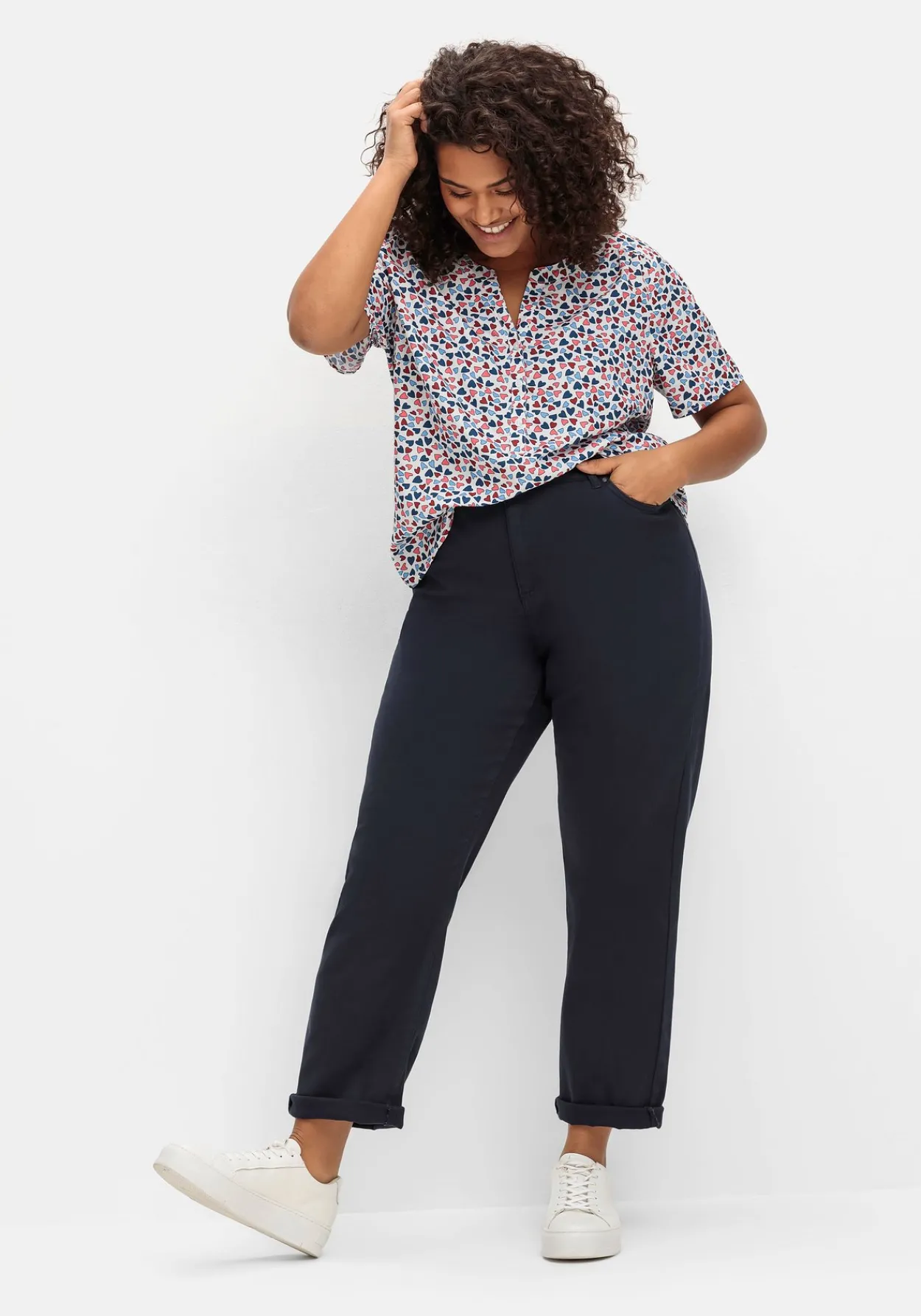 Gerade Jeans in Ankle-Länge, Five-Pocket-Form<sheego Hot