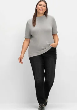 Gerade Jeans mit elastischem High-Waist-Bund<sheego Clearance