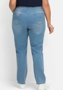 Gerade Jeans mit elastischem High-Waist-Bund<sheego Online