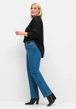 Gerade Jeans mit Gummibund und Shaping-Einsatz<sheego Clearance