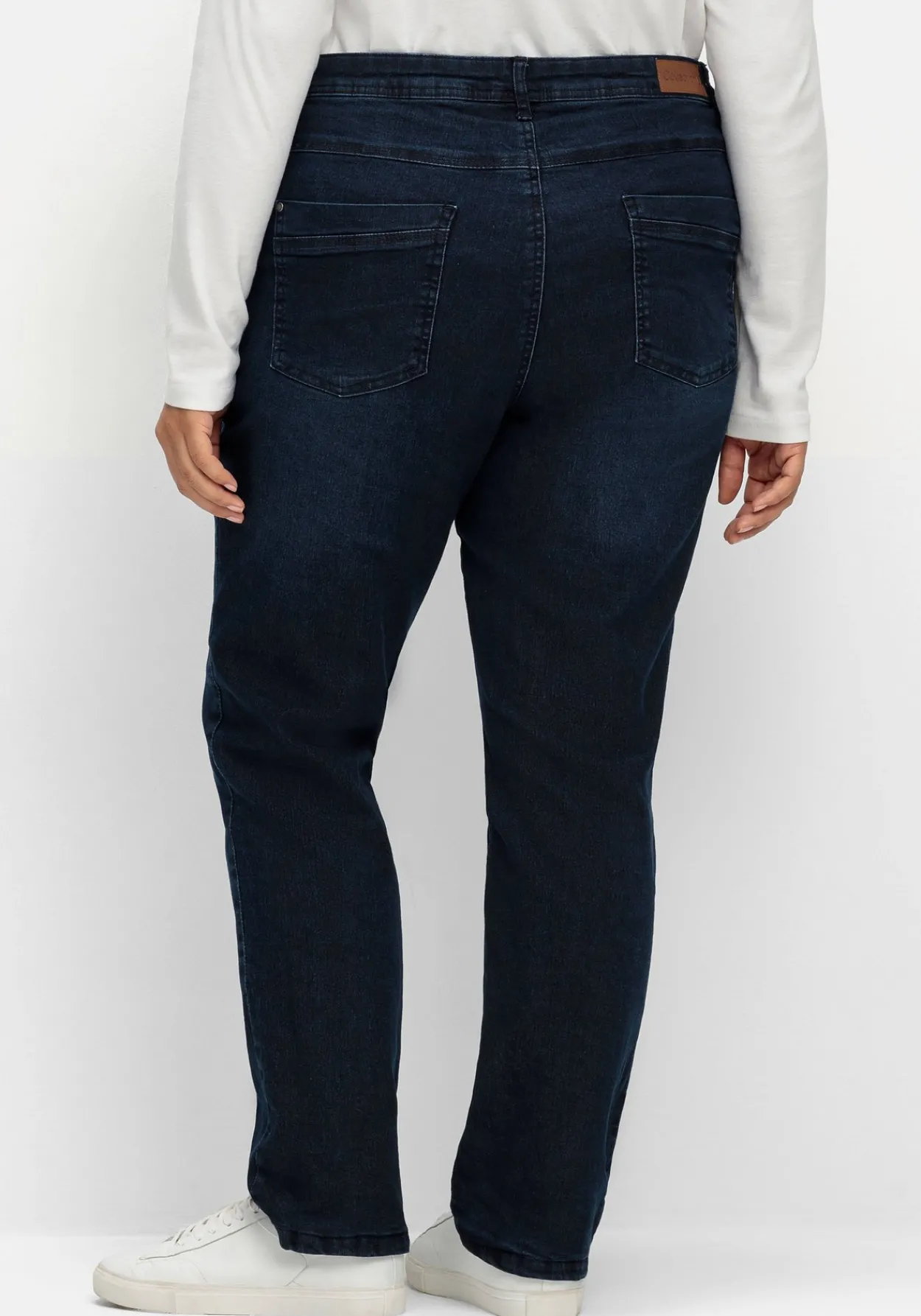 Gerade Jeans mit kariertem Thermo-Innenfutter<sheego x Collection L. Sale