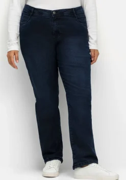 Gerade Jeans mit kariertem Thermo-Innenfutter<sheego x Collection L. Sale