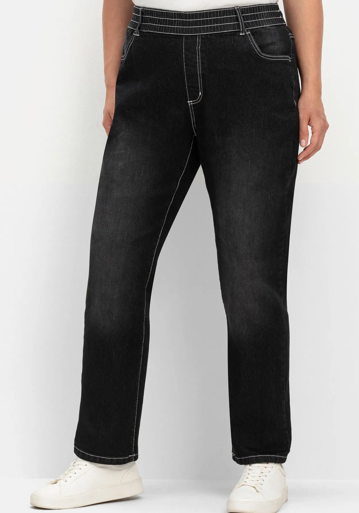 Gerade Jeans mit Rundum-Dehnbund<sheego Best