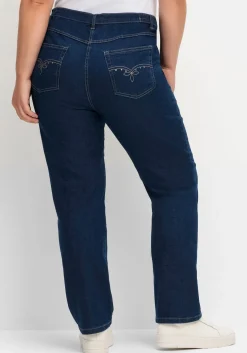 Gerade Jeans mit seitlichem Stretchbund<sheego Discount