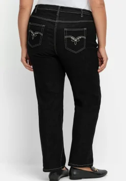 Gerade Jeans mit seitlichem Stretchbund<sheego New