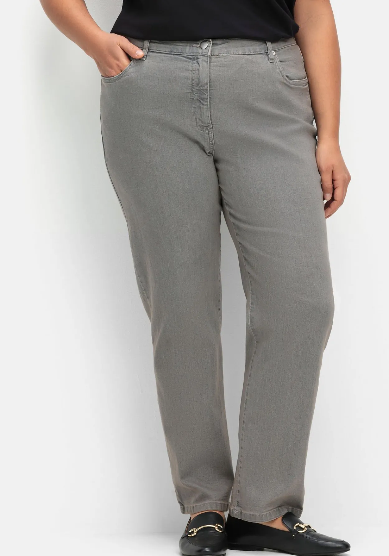 Gerade Jeans mit seitlichem Stretchbund<sheego Fashion