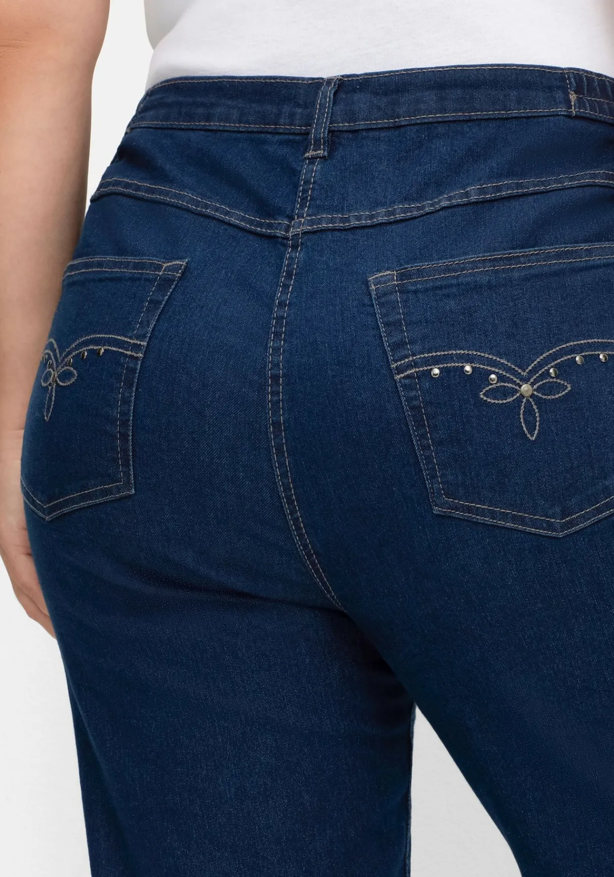 Gerade Jeans mit seitlichem Stretchbund<sheego Discount