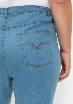 Gerade Jeans mit seitlichem Stretchbund<sheego Sale