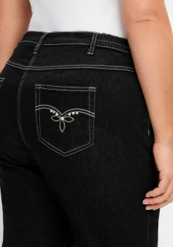 Gerade Jeans mit seitlichem Stretchbund<sheego New