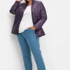 Gerade Jeans mit Smokbund und Used-Effekten<sheego Sale