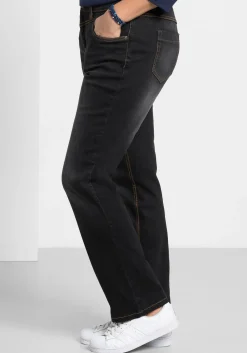 Gerade Jeans mit Used-Effekten<sheego Online