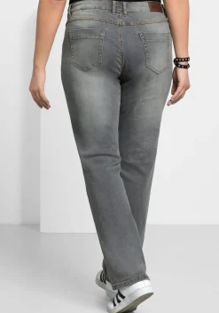 Gerade Jeans mit Used-Effekten<sheego Best