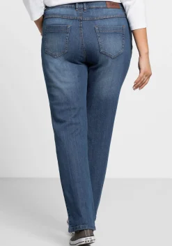 Gerade Jeans mit Used-Effekten<sheego Hot