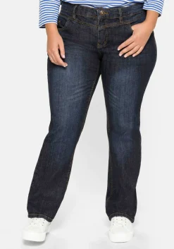 Gerade Jeans mit Used-Effekten<sheego Sale