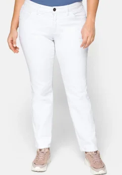 Gerade Jeans mit Used-Effekten<sheego Fashion