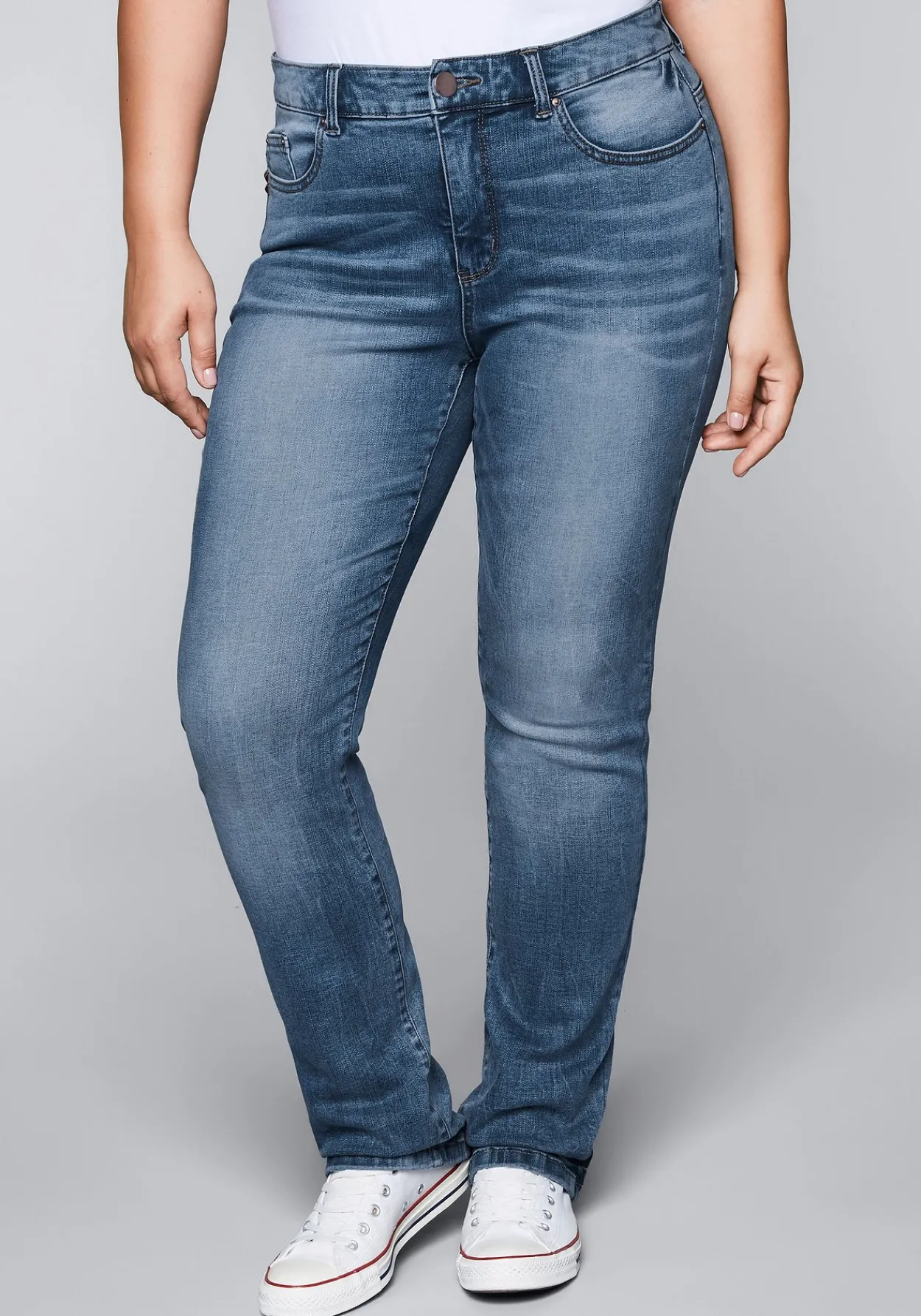Gerade Stretch-Jeans mit Bodyforming-Effekt<sheego Fashion