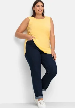 Gerade Stretch-Jeans mit Komfortbund<sheego Hot