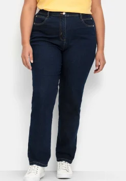 Gerade Stretch-Jeans mit Komfortbund<sheego Hot
