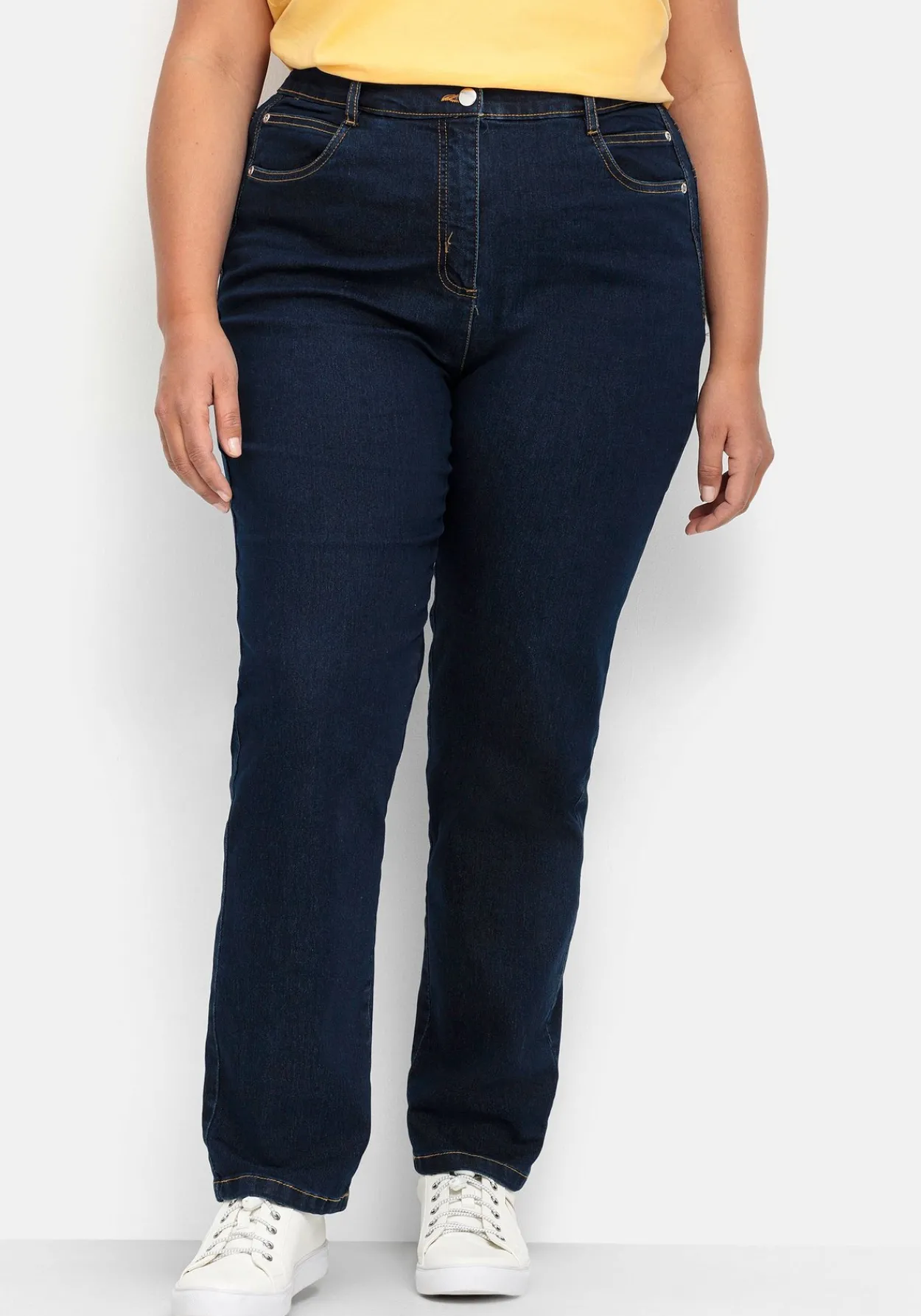 Gerade Stretch-Jeans mit Komfortbund<sheego Hot