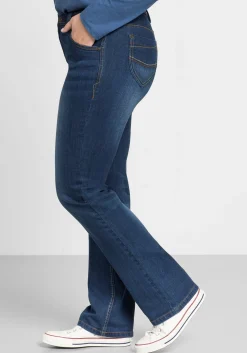 Gerade Stretch-Jeans mit Used-Effekten<sheego Online
