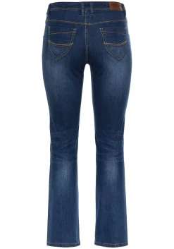 Gerade Stretch-Jeans mit Used-Effekten<sheego Online