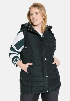 Gesteppte Longweste mit Kapuze<sheego Clearance