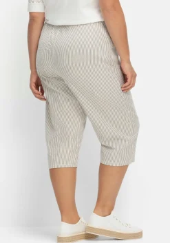 Gestreifte Caprihose in Seersucker-Qualität<sheego Best