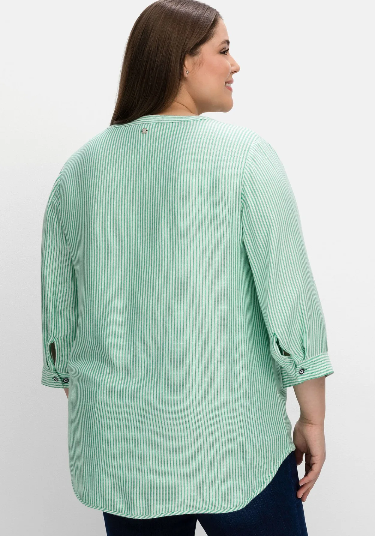 Gestreifte Tunika mit 3/4-Ärmeln, in Twill-Qualität<sheego Fashion
