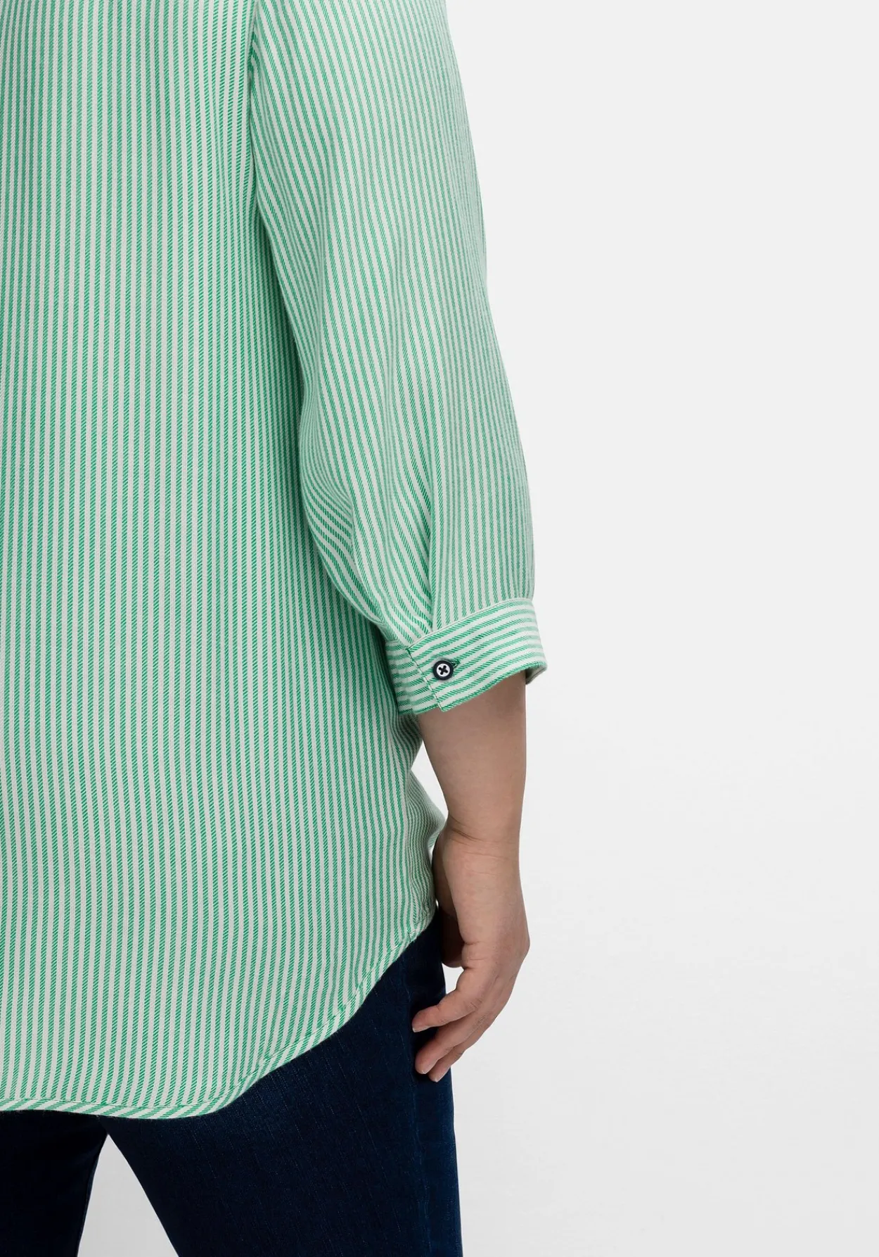 Gestreifte Tunika mit 3/4-Ärmeln, in Twill-Qualität<sheego Fashion