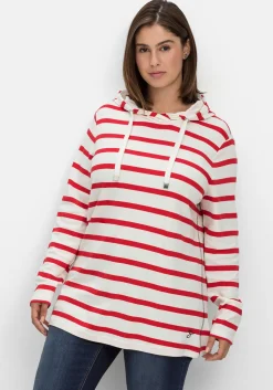 Gestreiftes Langarmshirt mit Kapuze<sheego Outlet