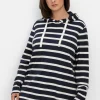 Gestreiftes Langarmshirt mit Kapuze<sheego Online