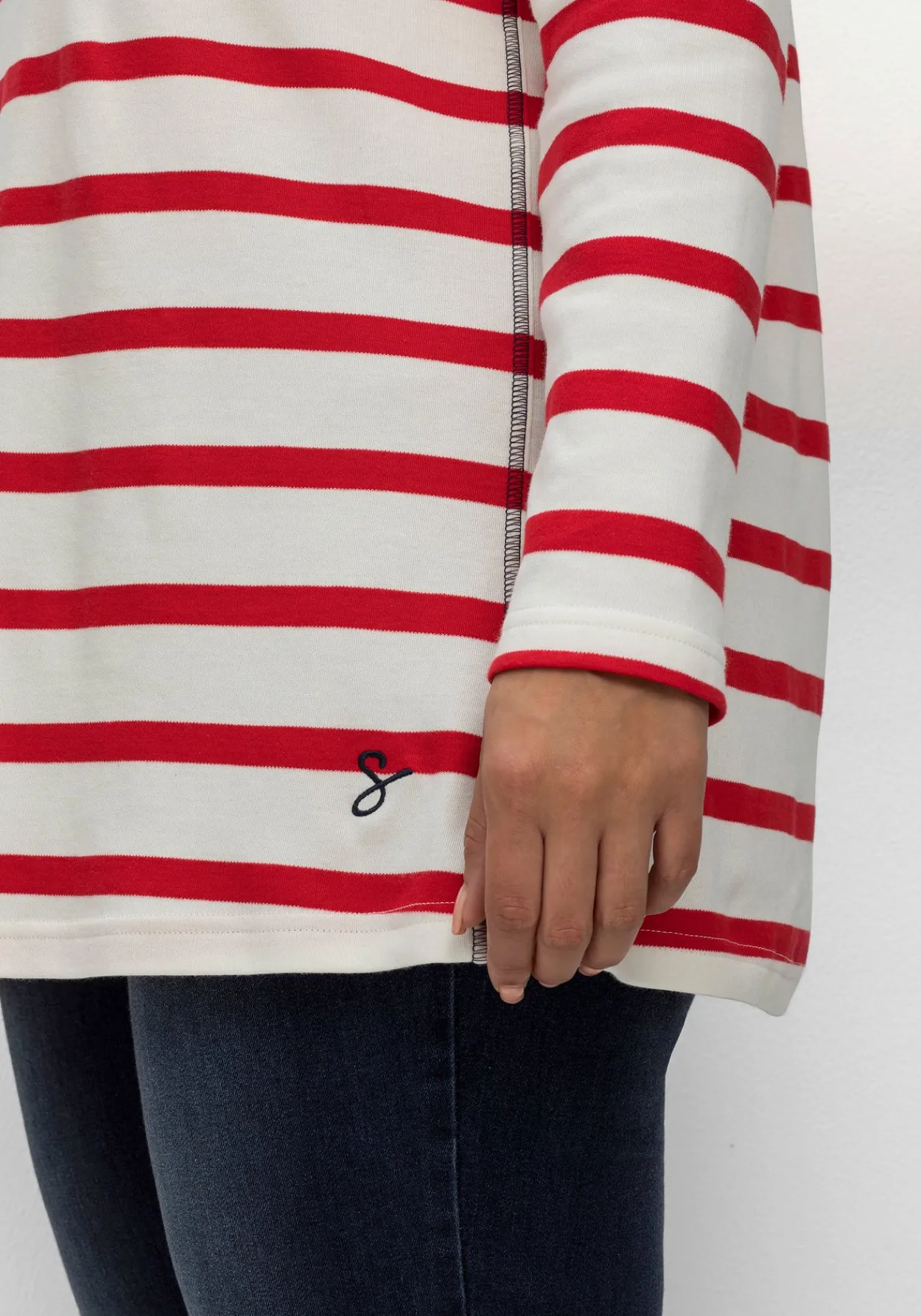 Gestreiftes Langarmshirt mit Kapuze<sheego Outlet