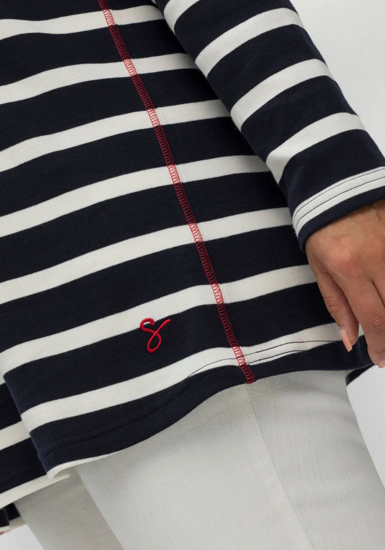 Gestreiftes Langarmshirt mit Kapuze<sheego Online