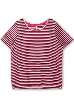 Gestreiftes Shirt mit Gummizugbund<sheego Hot
