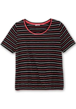 Gestreiftes Shirt mit Gummizugbund<sheego Hot